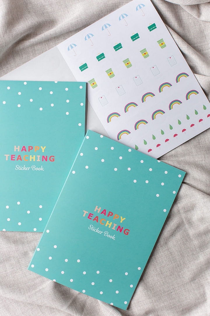 Stickerbook, Happy Teaching-Sticker Book, Unterrichtsmaterial, Lehrergeschenke
