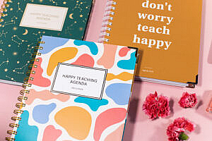 Happy Teaching-Agenda, Lehreragenda 23/24, Unterrichtsmaterial, Lehrermaterial, Lehrerplaner, Unterrichtsplaner, Lehrergeschenk, Agenda,