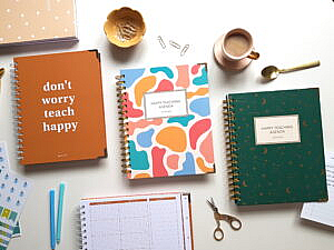 Happy Teaching-Agenda, Lehreragenda 23/24, Unterrichtsmaterial, Lehrermaterial, Lehrerplaner, Unterrichtsplaner, Lehrergeschenk, Agenda,