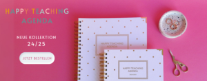 Happy Teaching-Agenda, Lehreragenda 24/25, Unterrichtsmaterial, Lehrermaterial, Lehrerplaner, Unterrichtsplaner, Lehrergeschenk, Agenda,
